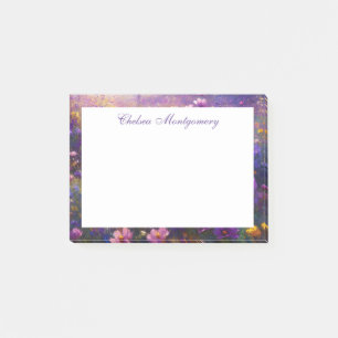 Notas Post-it® Pintura impresionista de flores silvestres persona