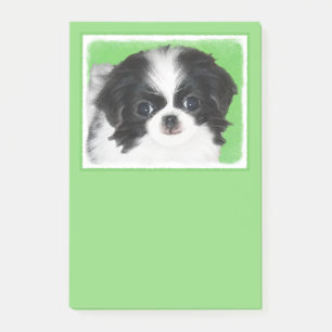 Notas Post-it® Pintura japonesa de cachorro con chin - Arte origi