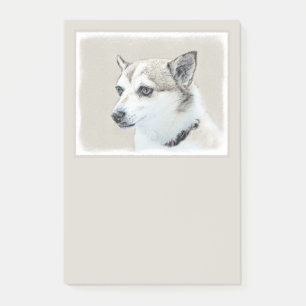 Notas Post-it® Pintura noruega de Lundehund - Arte original del p