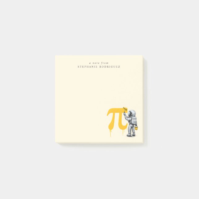 Notas Post-it® Pintura personalizada de astronauta genial símbolo (Anverso)