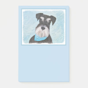 Notas Post-it® Pintura Schnauzer (en miniatura) - Perro original