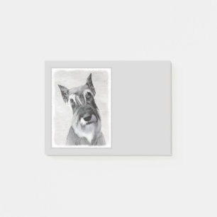 Notas Post-it® Pintura Schnauzer (gigante) - Arte de perros