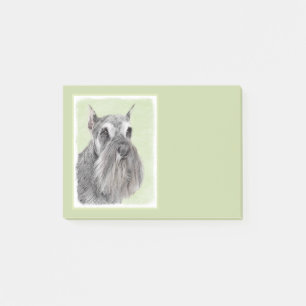 Notas Post-it® Pintura Schnauzer (gigante, estándar) - Arte de pe