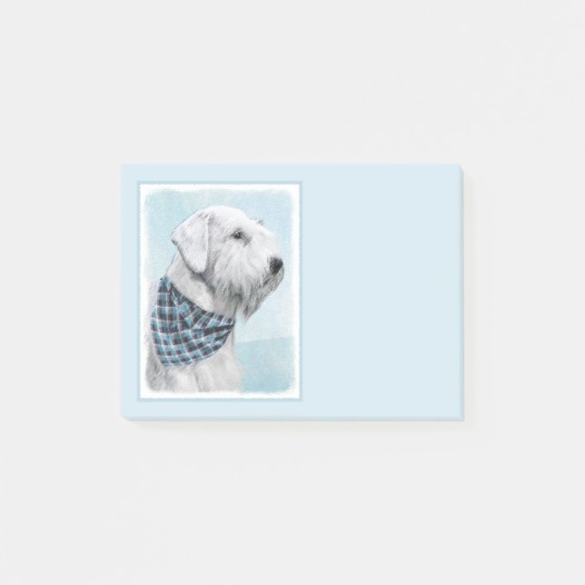 Notas Post-it® Pintura Sealyham Terrier - Arte Perro Original. (Anverso)