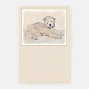 Notas Post-it® Pintura Terrier de Ruedas Recubiertas Blancas Arte