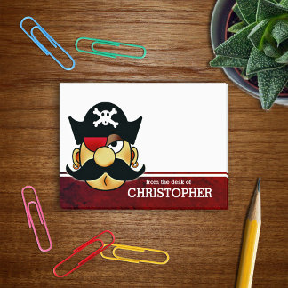Notas Post-it® Pirata de bigote personalizado