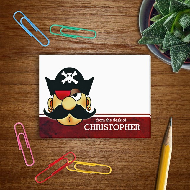 Notas Post-it® Pirata de bigote personalizado (Subido por el creador)