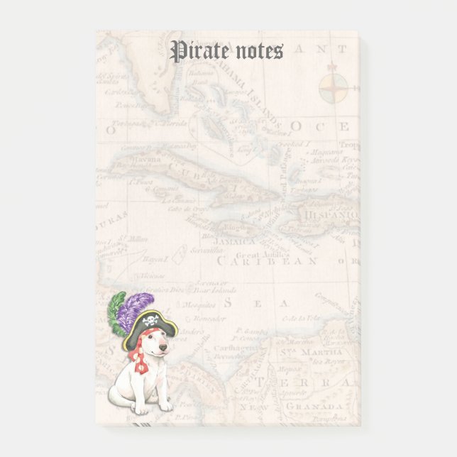 Notas Post-it® Pirata de bull terrier (Anverso)