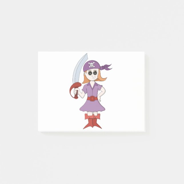 Notas Post-it® Pirate Girl (Anverso)