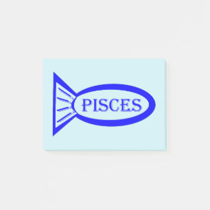 Notas Post-it® Piscis Star Sign Fish Post anota Pad