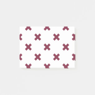 Notas Post-it® Pisos cruzados de moras sobre blanco