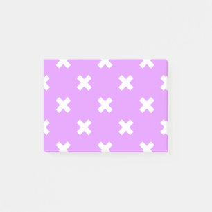 Notas Post-it® Pisos de cruz blanca sobre lilac