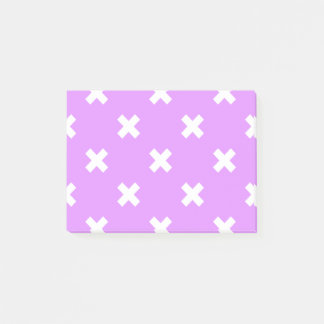 Notas Post-it® Pisos de cruz blanca sobre lilac