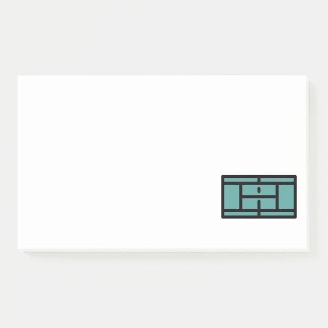 Notas Post-it® pista de tenis (Anverso)