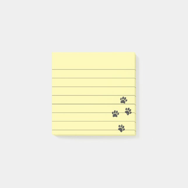 Notas Post-it® Pistas de garras de perro con problemas en línea 3 (Anverso)
