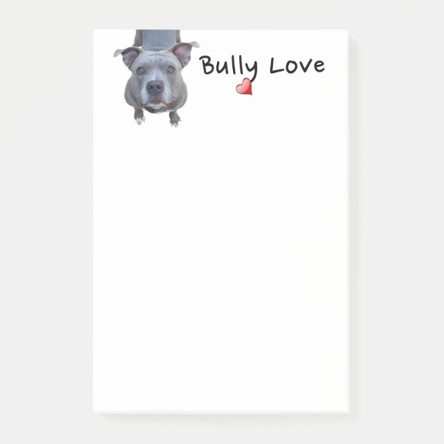 Notas Post-it® Pitbull Bully Love Notes (Anverso)