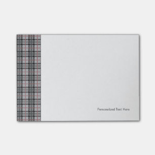 Notas Post-it® Pixel en gris con franja roja