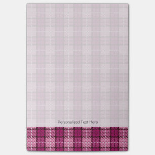 Notas Post-it® Pixel Plaid_Magenta-Negro