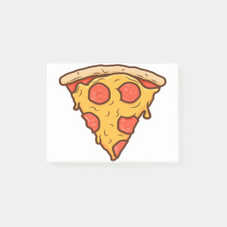 Notas Post-it® pizza, rodaja, pizza, goteo, pepperoni, para