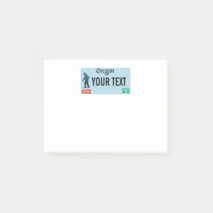 Notas Post-it® Placa de licencia Oregon Sasquatch