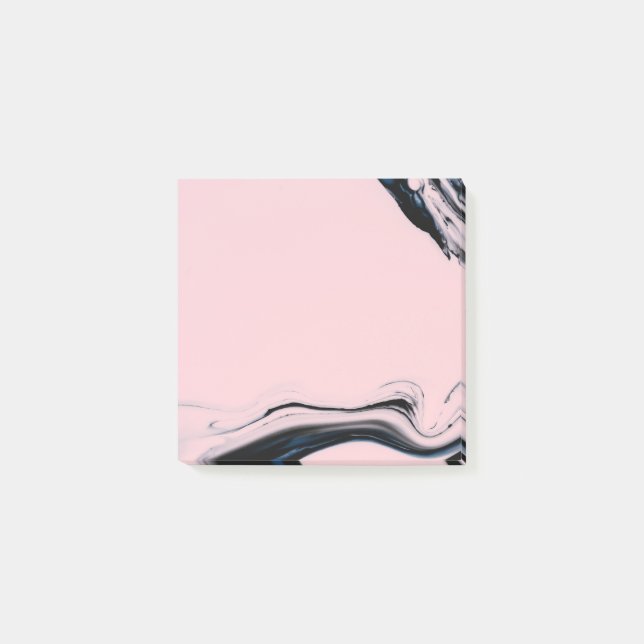 Notas Post-it® Placa de pintura rosa y negra (Anverso)
