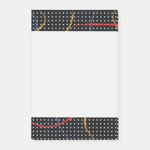 Notas Post-it® Placa y puntos de pintura retro