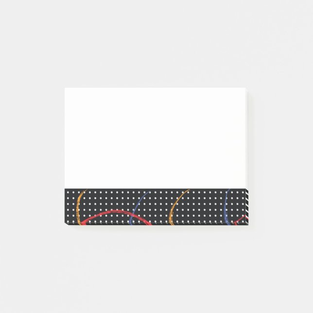 Notas Post-it® Placa y puntos de pintura retro (Anverso)