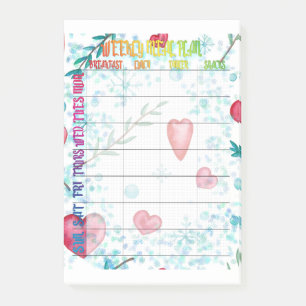 Notas Post-it® Plan alimentario semanal