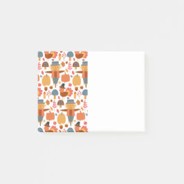 Notas Post-it® Plan de Acción de Gracias de Turquía y Scarecrow