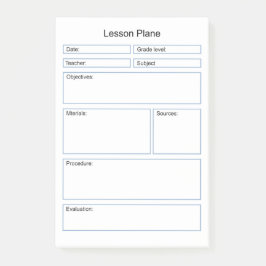 Notas Post-it® plan de clases simple para profesores