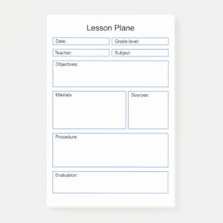 Notas Post-it® plan de clases simple para profesores