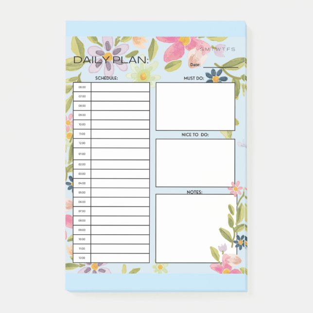 NOTAS POST-IT® PLAN DIARIO (Anverso)