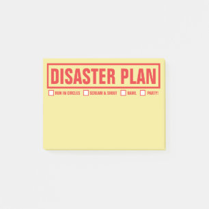 Notas Post-it® "Plan divertido" 4" del desastre x3 "