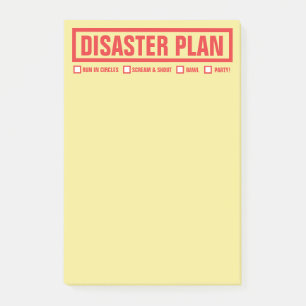 Notas Post-it® "Plan divertido" 4" del desastre x6 "