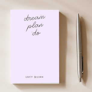 Notas Post-it® Plan Dream Do Pastel Lilac Purple Feminine Moderno