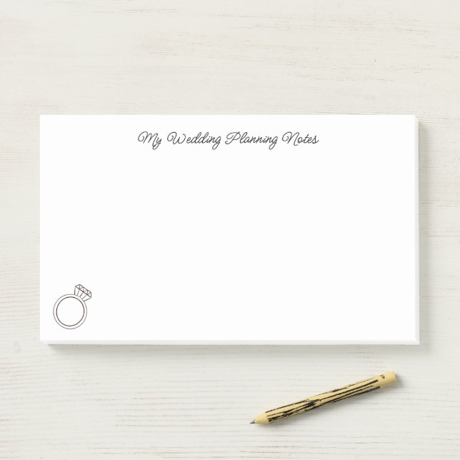 Notas Post-it® "Planificación de mi Boda"  (En escritorio)