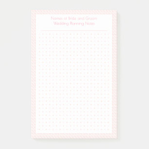 Notas Post-it® Planificador de Bodas Personalizado de Cuadrícula