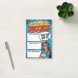 Notas Post-it® Planificador de superhéroes motivacionales