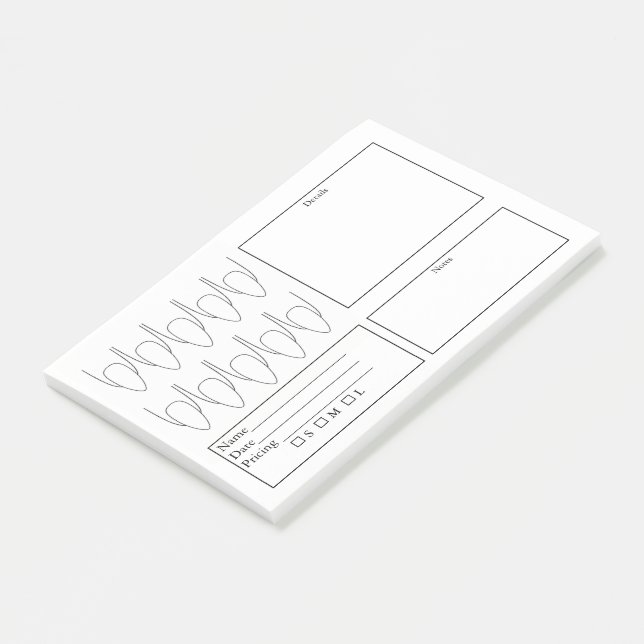 Notas Post-it® Planificador de uñas (En perspectiva)