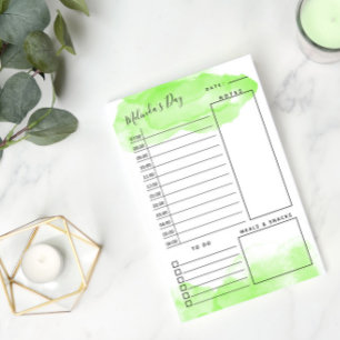 Notas Post-it® Planificador diario Apple Green Watercolor
