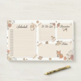 Notas Post-it® Planificador Diario de Animales y Florales Caprich