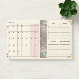 Notas Post-it® Planificador mensual Boho Mandala