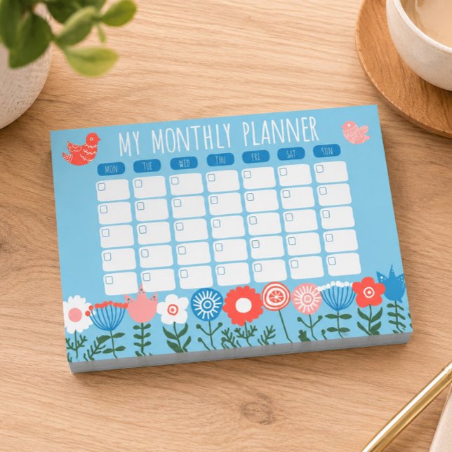 Notas Post-it® Planificador Mensual Étnico Folk 4x3 (Subido por el creador)