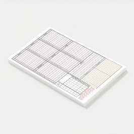 Notas Post-it® Planificador semanal con Mini-Mes, sueño y el