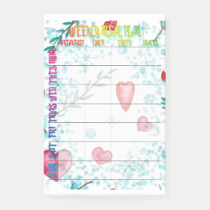 Notas Post-it® Planificador semanal de comidas
