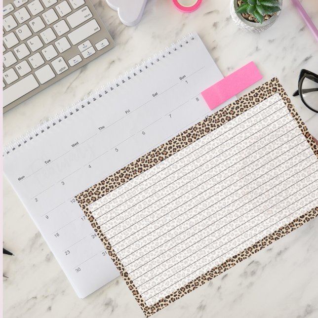 Notas Post-it® Planificar conmigo | Elegante impresión de leopard (Subido por el creador)