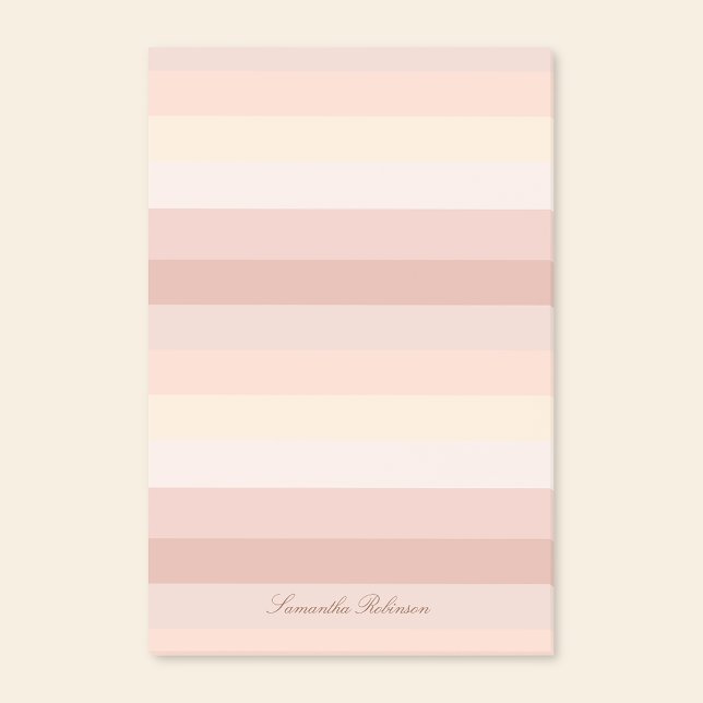 Notas Post-it® Planner Neutral Boho Beige Stripes con Líneas (Subido por el creador)