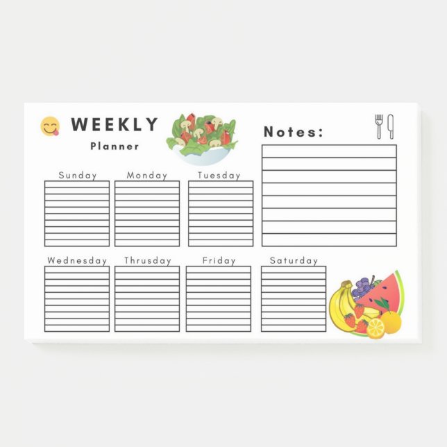 NOTAS POST-IT® PLANNER SEMANAL (Anverso)