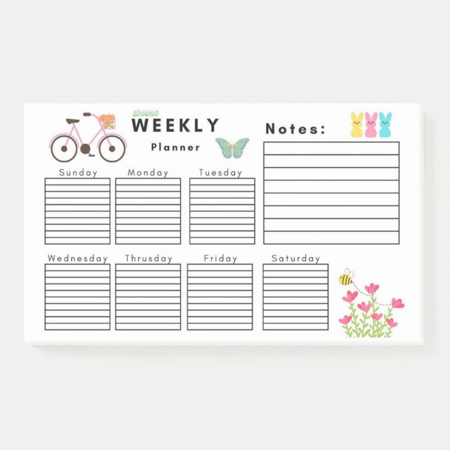 NOTAS POST-IT® PLANNER SEMANAL (Anverso)