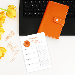 Notas Post-it® Planner semanal de marea floral personalizado